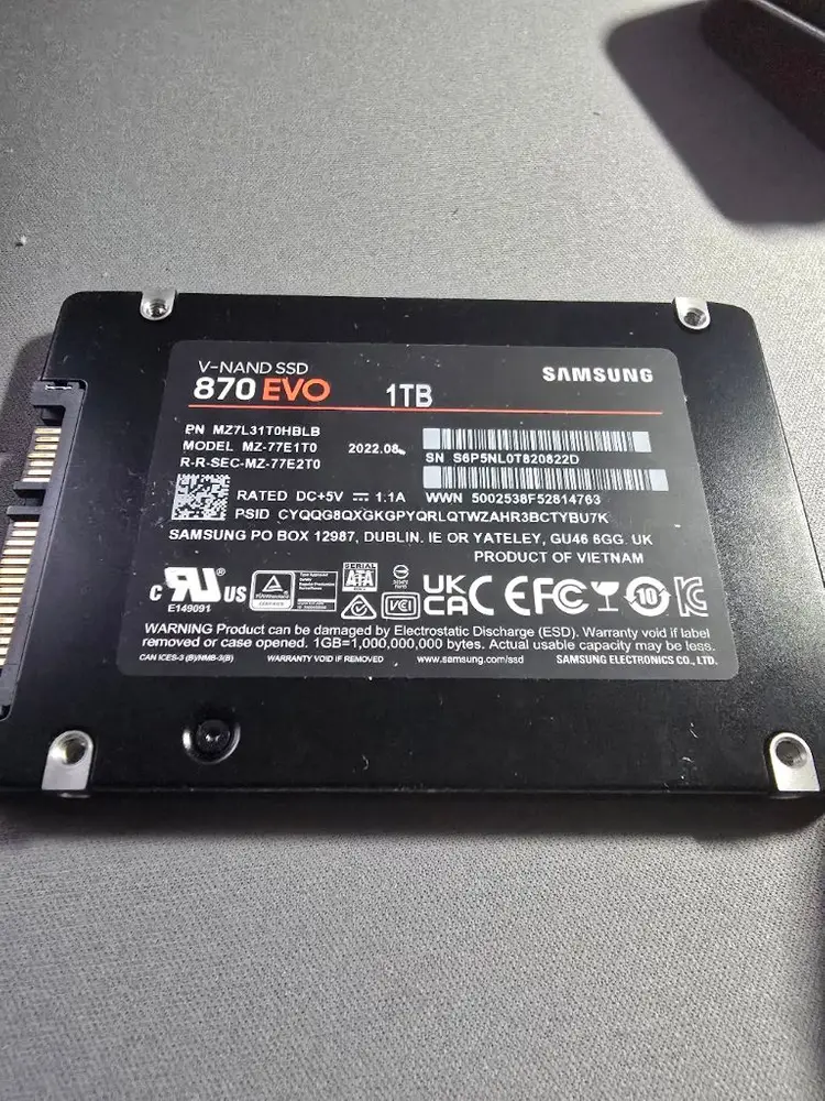 삼성 870evi SSD 1TB 팝니다 이미지