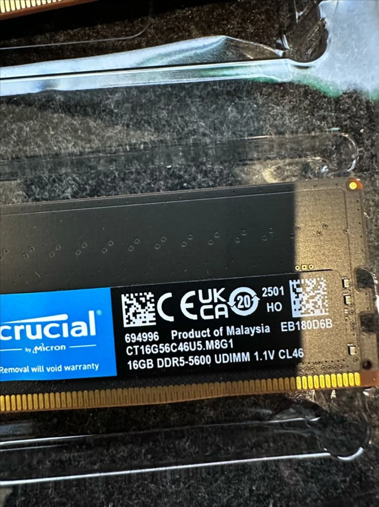 마이크론 32기가 팝니다 DDR5 16GB 메모리 2개 세트 - 안심되는 중고거래