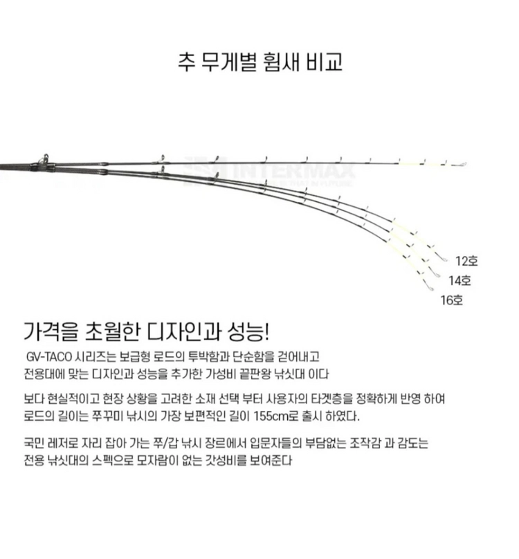 쭈꾸미,갑오징어,한치전용 카본낚시대B155L+하드케이스가방 이미지