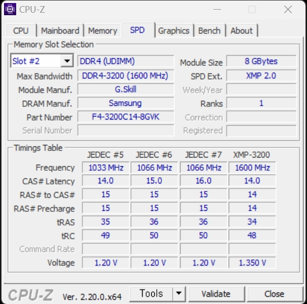 G.Skill DDR4-3200 16GB (8GBx2) CL14 이미지