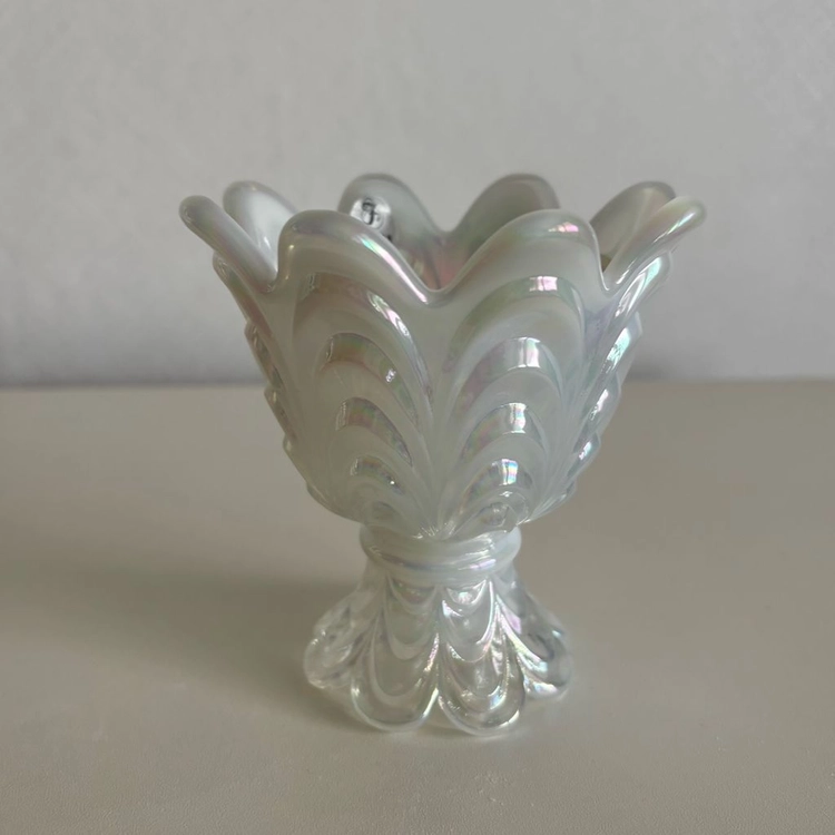 미국 빈티지 펜톤 Fenton 오팔 오로라 캔들 홀더 티라이트 이미지