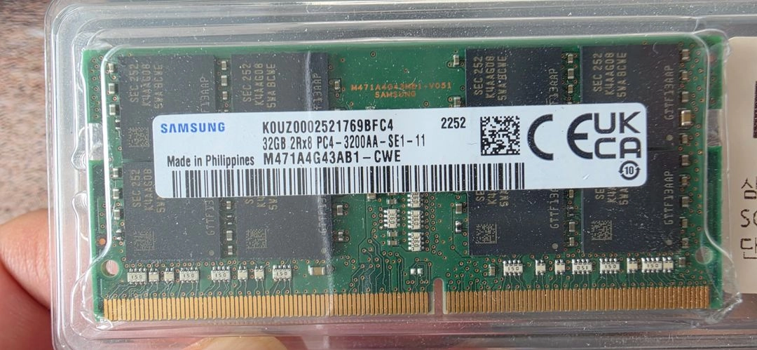 DDR4 32GB 메모리 이미지