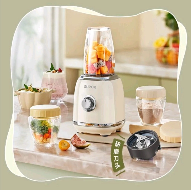 강화 유리컵 소형 믹서기 풀구성(새상품) 이미지