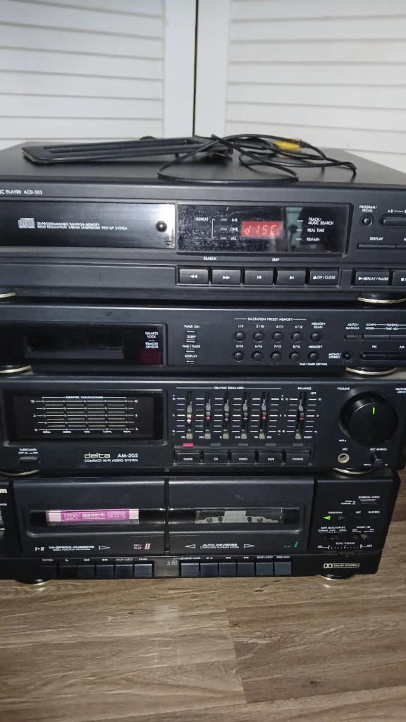 아남 빈티지전축 오디오 ACD-505 CD 플레이어 + AM-305 이퀄라이저 + 카세트 데크 - 안심되는 중고거래
