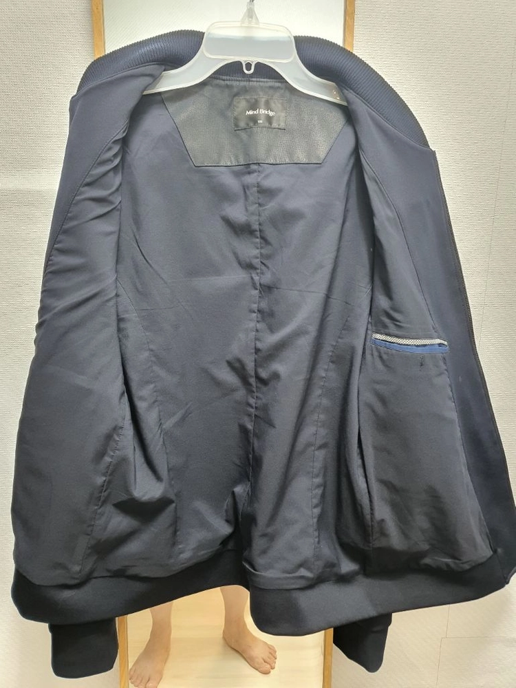 마인드브릿지 남성 스판 집업 자켓 네이비 (105 / L~XL) 이미지