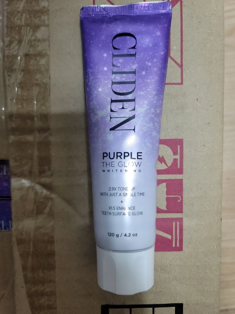 글라이덴 퍼플 더 글로우 화이트닝 치약 120g 판매합니다. 이미지
