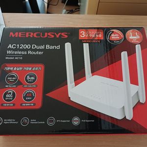 머큐시스 AC1200 듀얼밴드 무선 공유기 AC10 이미지