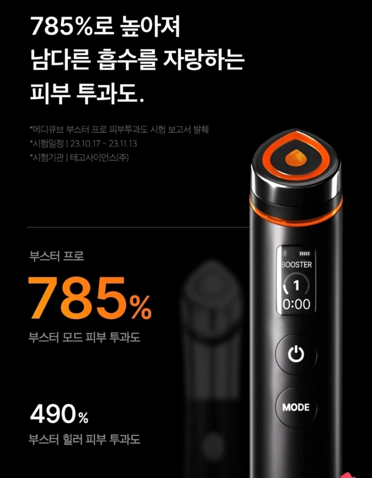[박스미개봉 정품] 메디큐브 에이지알 부스터 프로 블랙+물방울헤드캡 세트 새 상품 이미지