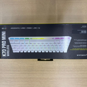 Corsair 커세어 K70 프로 미니 무선 RGB 60% 기계식 게이밍 키보드 화이트 이미지