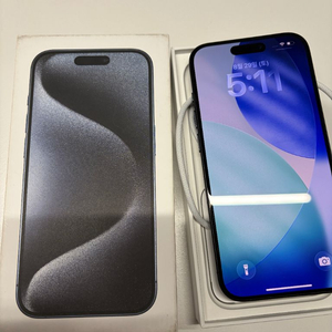아이폰15프로 블루 티타늄 1TB 팝니다 이미지