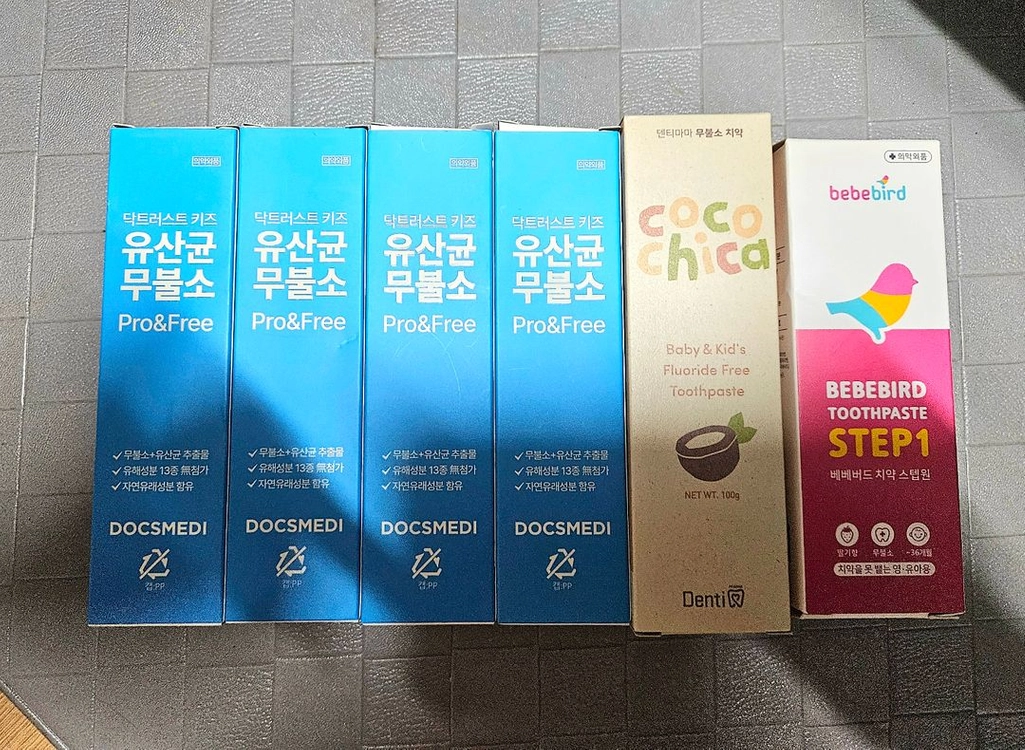 닥스메디 유산균 무불소 키즈 치약 닥트러스트 유아 이미지