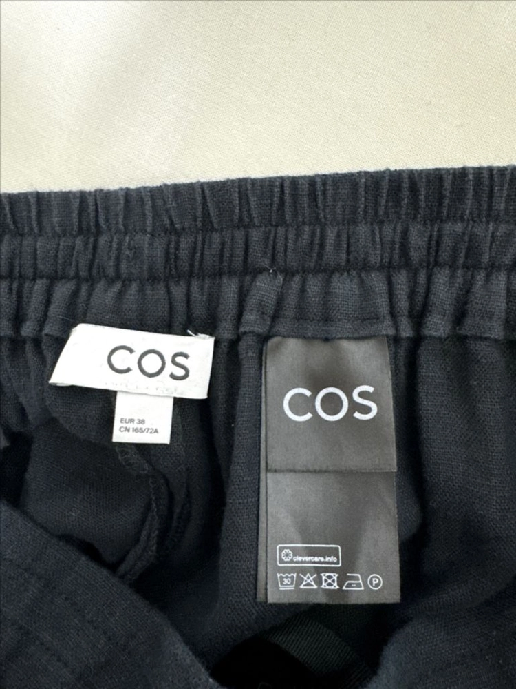 코스 네이비 린넨 큐롯 밴딩 팬츠 이미지