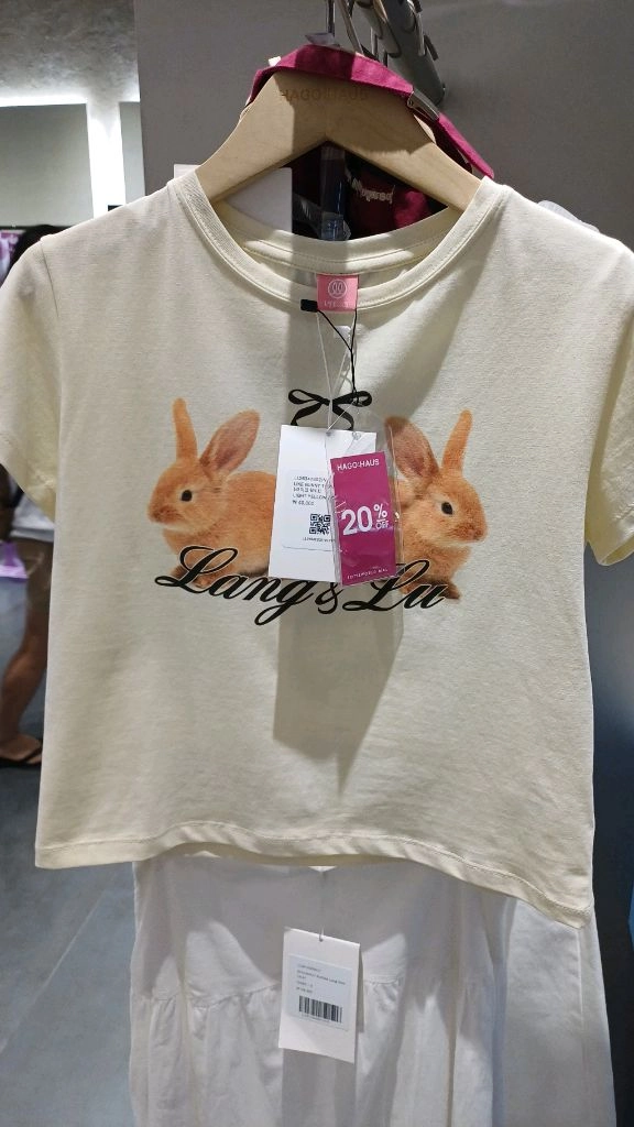 [미착용] 랭앤루 라이크 바니 티셔츠LIKE BUNNY T-Shirts_LIGHT YELLOW 이미지