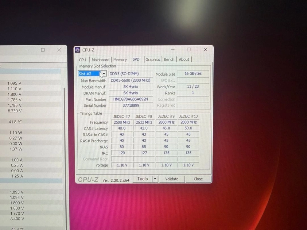 하이닉스 ddr5-5600 16gb*2 / 노트북용 이미지