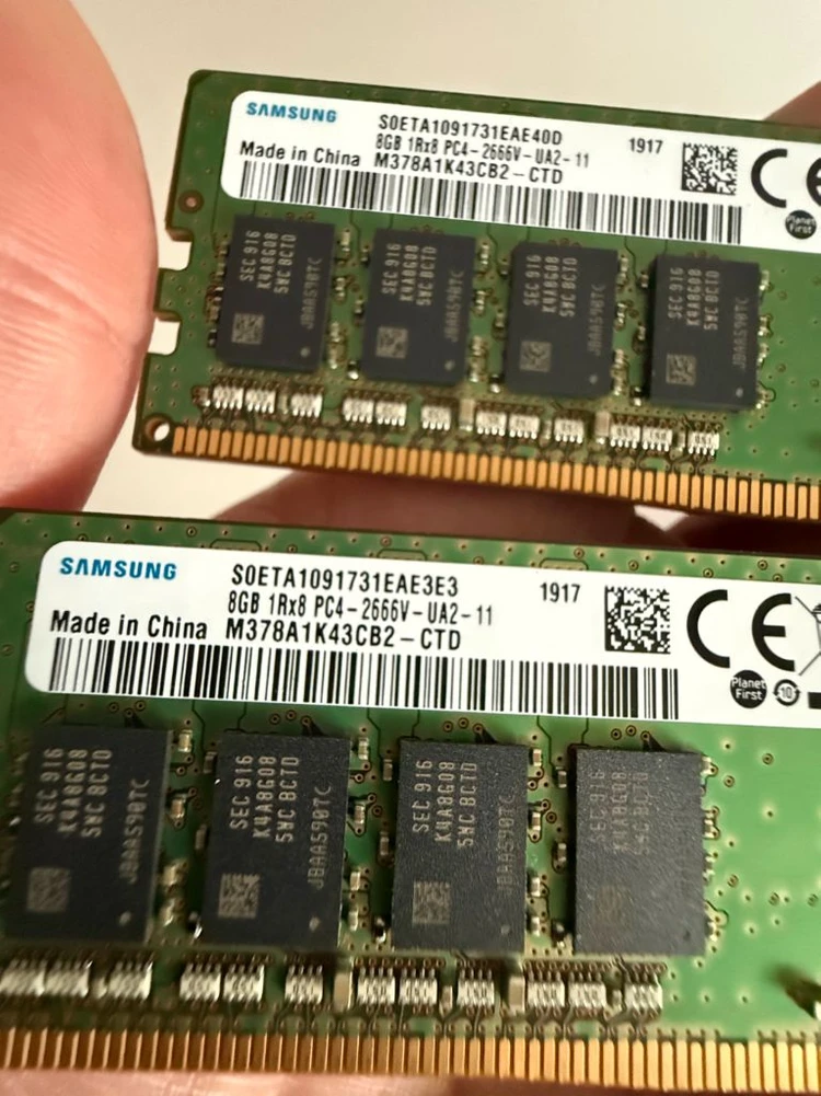 삼성 DDR4 8gb PC4 2666v 1Rx8 메모리 4개 이미지