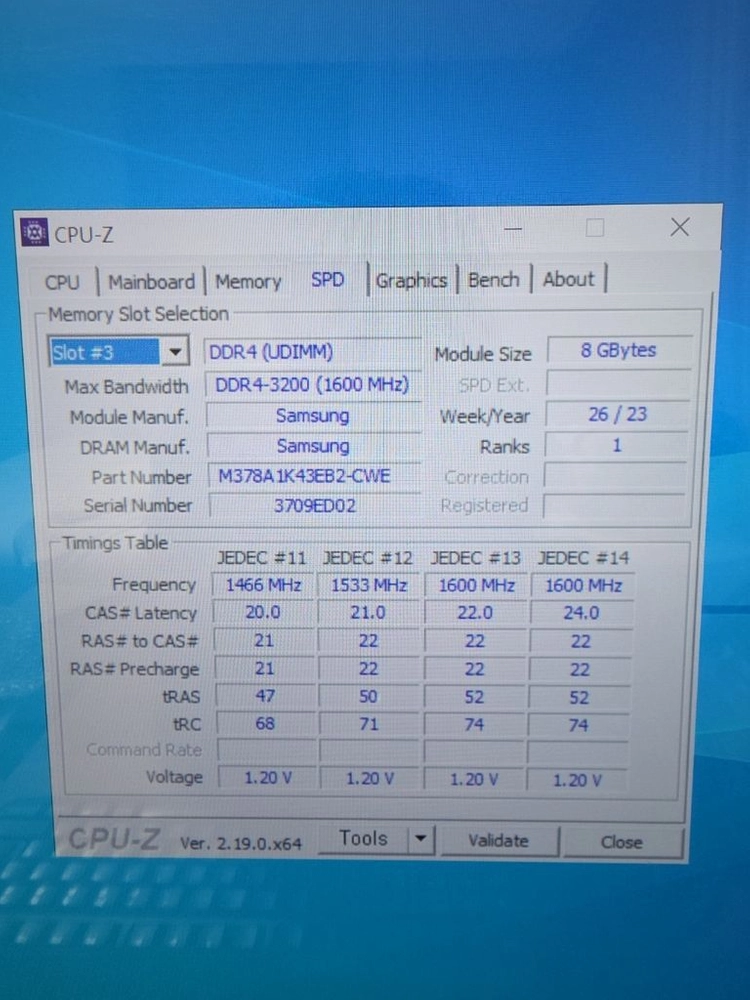 삼성 ddr4 3200mhz 8gb 1장 이미지