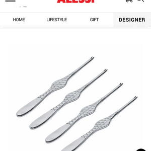 ALESSI 알레시 콜롬비나 갑각류 생선 포크 이미지