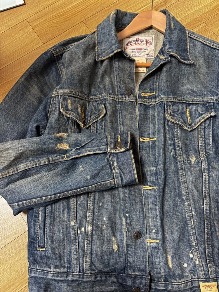 미국구매 아베크롬비 abercrombie 데님자켓 청자켓L 이미지