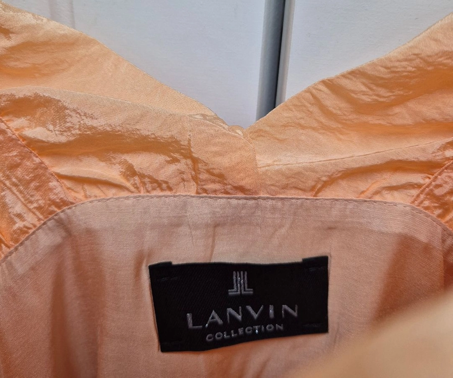 랑방컬렉션(LANVIN COLLECTION) 글로시 크링클 드레이프 블라우스 오렌지 이미지