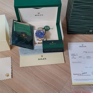 [새제품 풀세트]롤렉스 남성 청콤비 오토 40mm 이미지