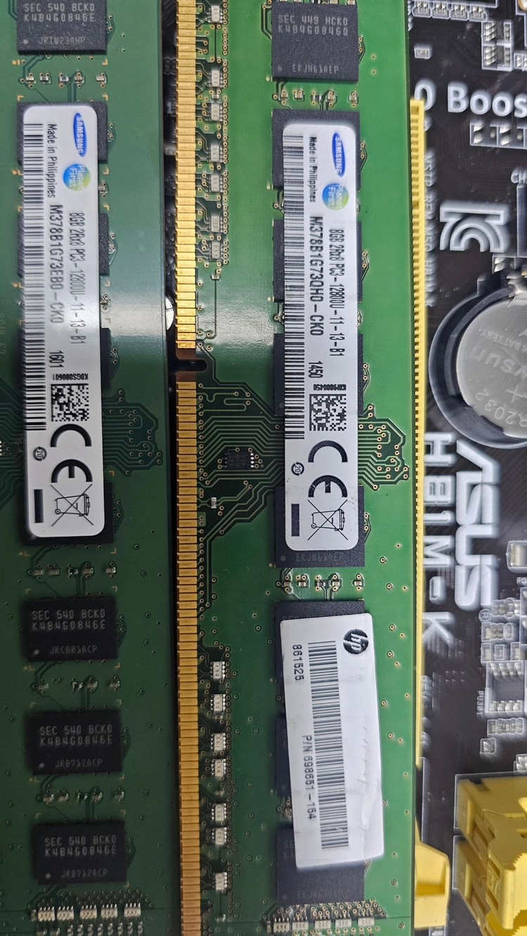 i5-4460 CPU + H81 보드 + 삼성 DDR3 8GB x 2EA =16GB 싸게 팝니다. 2셋트 남았습니다 이미지