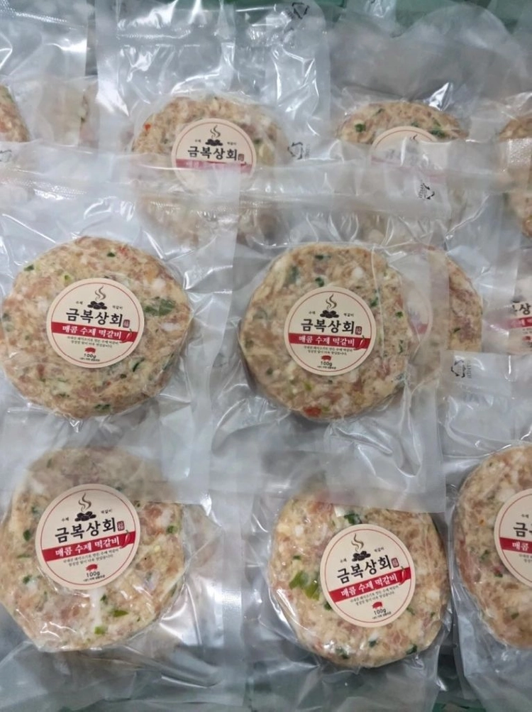 금복상회 매콤 수제떡갈비 1장100g 12장 이미지