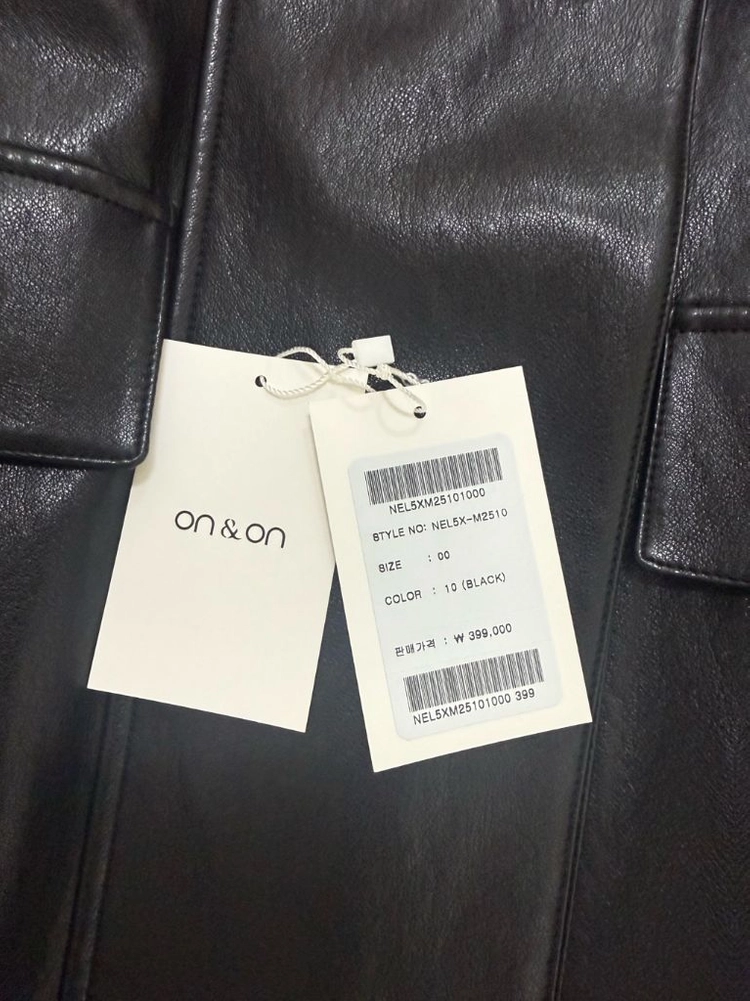 온앤온 레더 봄버 자켓 블랙 이미지