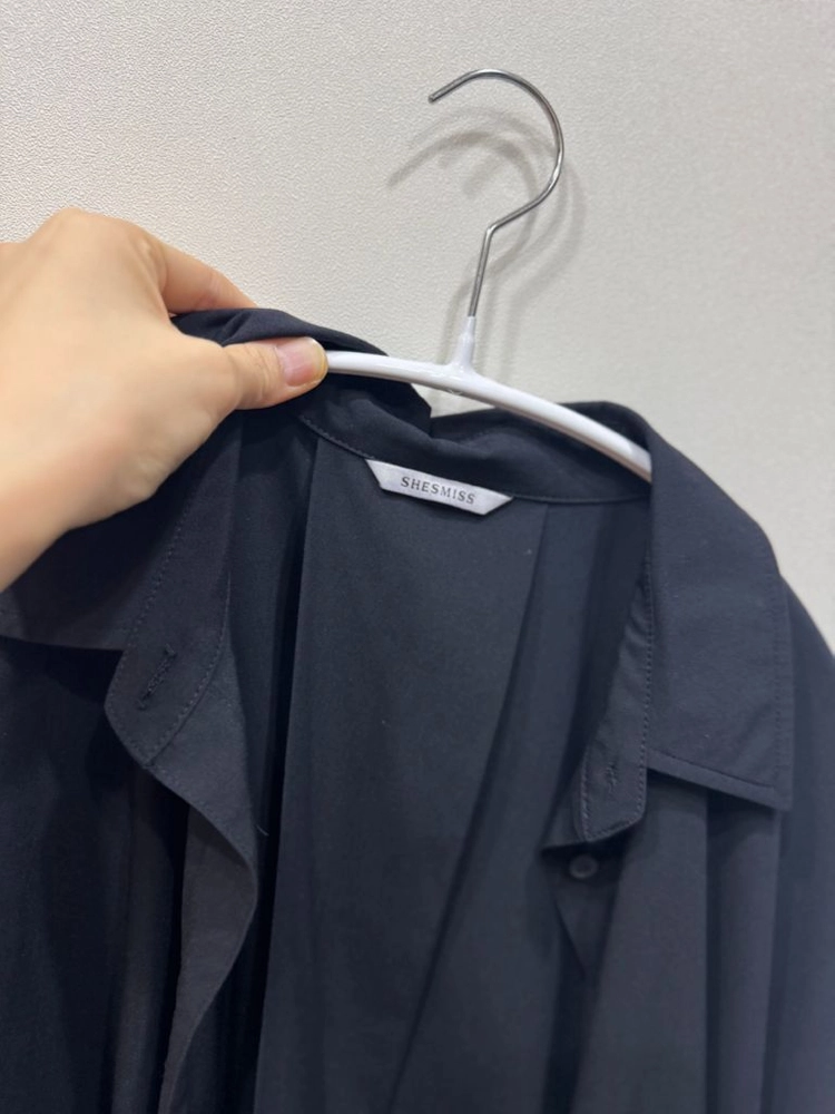 쉬즈미스 블랙 롱셔츠 원피스 이미지