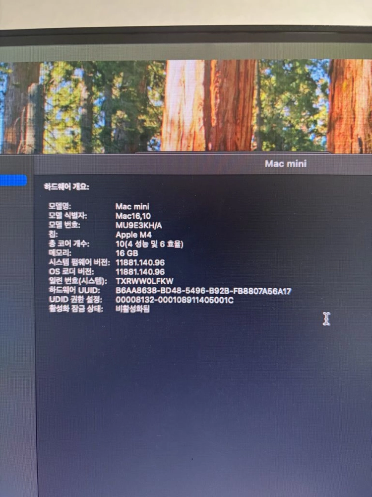 맥미니 M4 16g 512gb 풀박스 이미지