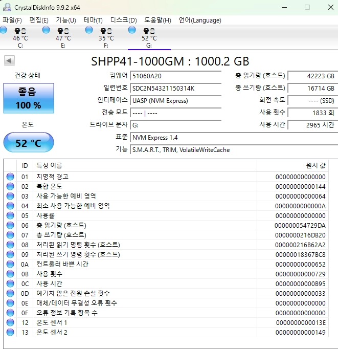 SK하이닉스 Platinum P41 NVMe M.2 SSD 1TB 이미지