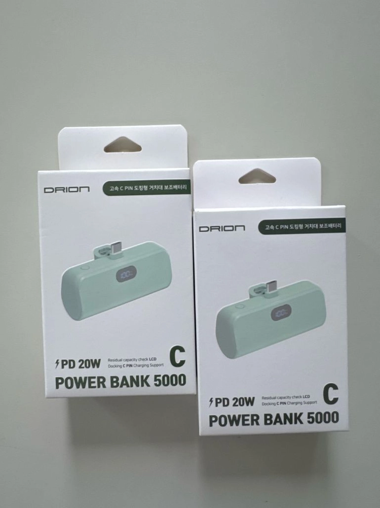 1+1 드리온 LCD PD20W 미니 보조배터리 5000mAh C타입 이미지