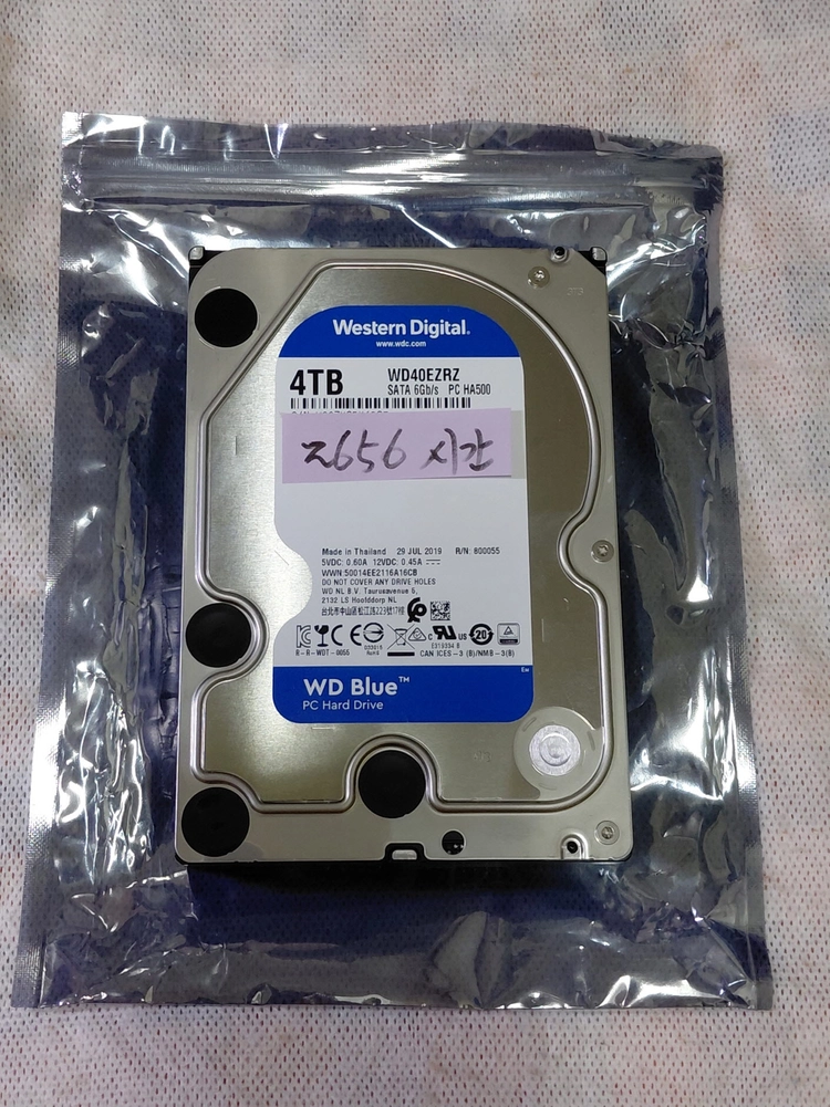 WD Blue HDD 4TB 5400/64M 3.5인치 이미지