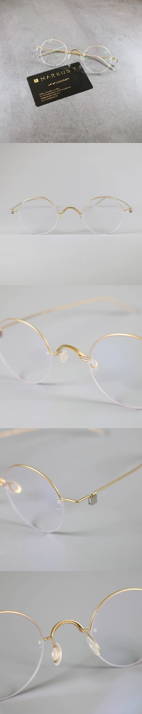 [안경테]Markus T 마커스티 마르쿠스티 D2 068 23k Gold Plate(골드 도금) 팝니다. 이미지