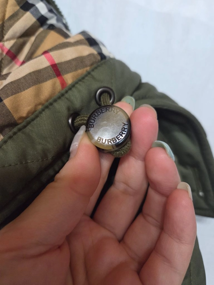 버버리 퀼팅 패딩 자켓 데레햄 올리브그린s 이미지