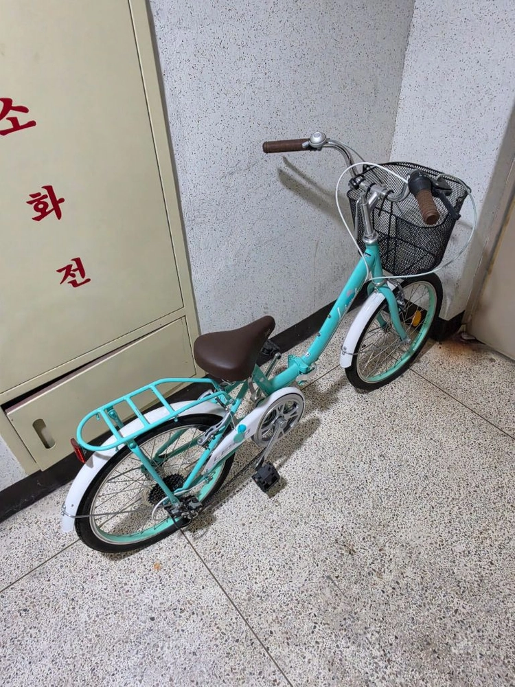 삼천리 레스포 랑크 민트색 20인치 자전거 팝니다 이미지