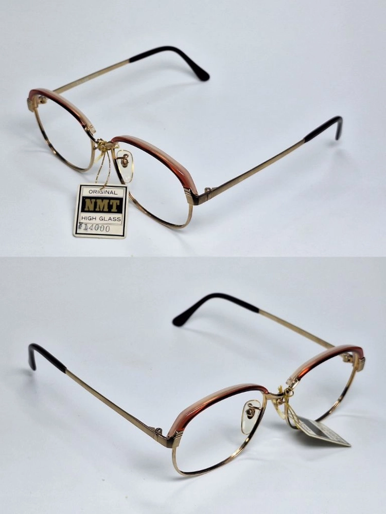 SILVER 6420 골드 하금테 안경테 50mm 일본 빈티지 데드스톡 클래식 레트로 복고 수입 패션 아이웨어 이미지