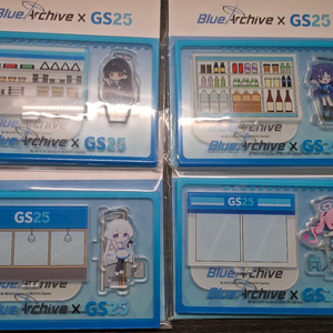 블루 아카이브 GS25 콜라보 아크릴 굿즈 4종 이미지