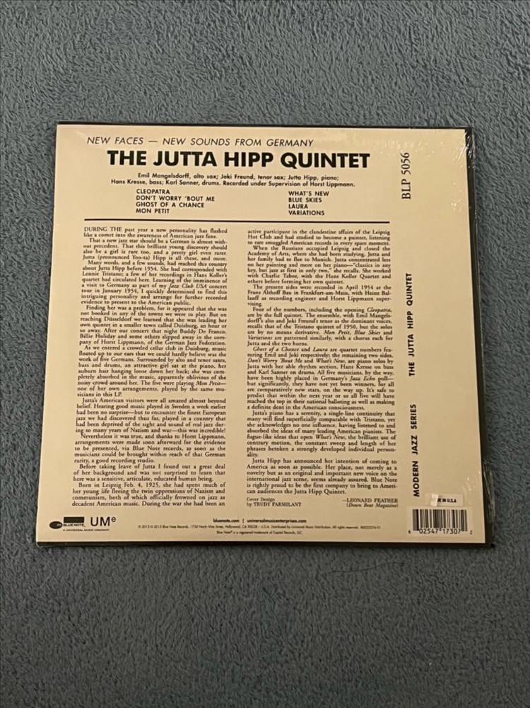 블루노트 Jutta Hipp Quintet 미개봉 LP 10인치 이미지