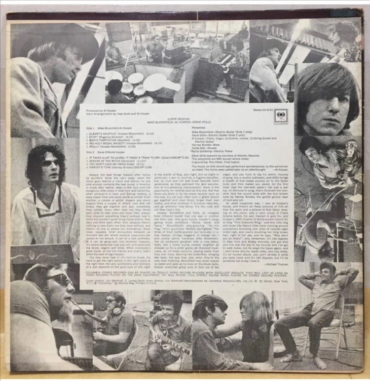 LP ; super session - mike bloomfield, al kooper, steve stills 락 이미지
