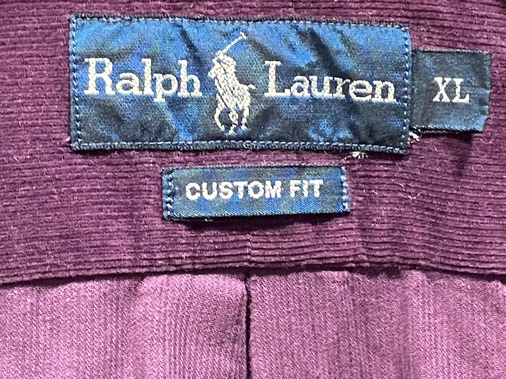 남성 폴로 코듀로이 긴팔 셔츠 XL 버건디색 Polo Ralph Lauren 남방 이미지
