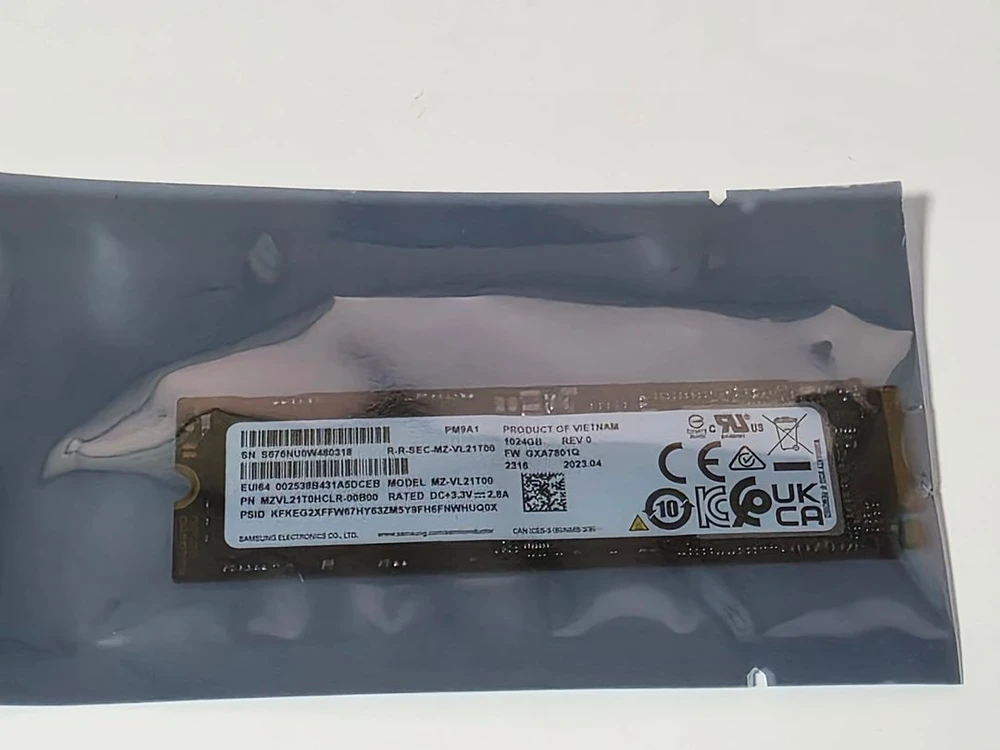 삼성 PM9A1 NVME 1TB (방열판 포함) 이미지