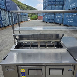 올스텐 부성 에베레스트 간냉식 1200 토핑 테이블 냉장고 (올스텐 작업대 하부선반 2대, 올스텐 2단 선반 별도) 이미지