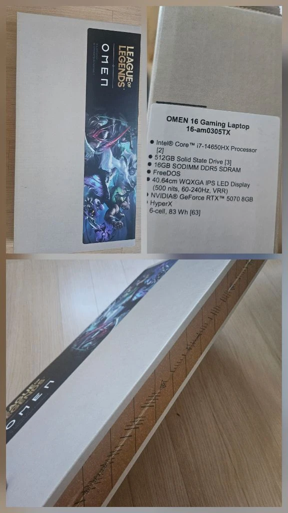 HP오멘16 RTX5070 리그오브레전드 에디션 한정판 게이밍노트북 - 안심되는 중고거래