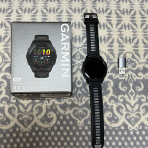 가민 포러너 265 GPS 러닝 워치 블랙 이미지