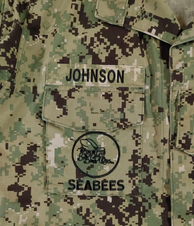 미해군 SEABEES NWU3 셔츠 M-L 이미지