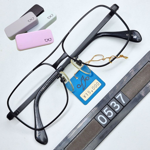 마수나가 광휘 KOOKI MRTAL 124 BLACK 안경테 50mm 투브릿지 일본 빈티지 데드스톡 레트로 복고 이미지
