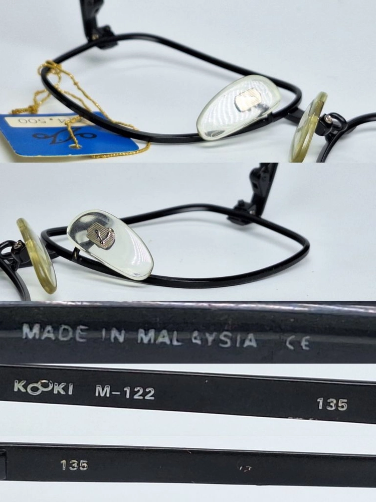 마수나가 광휘 KOOKI M-122 안경테 52mm 스퀘어 일본 빈티지 데드스톡 레트로 복고 클래식 앤틱 아이웨어 이미지