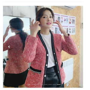 마쥬 maje 컬러라인 트위드 자켓 42 사이즈 정품 이미지