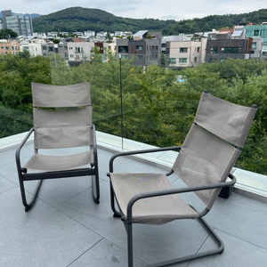 이케아 후사뢰 HUSARO 야외용 암체어 다크그레이 이미지