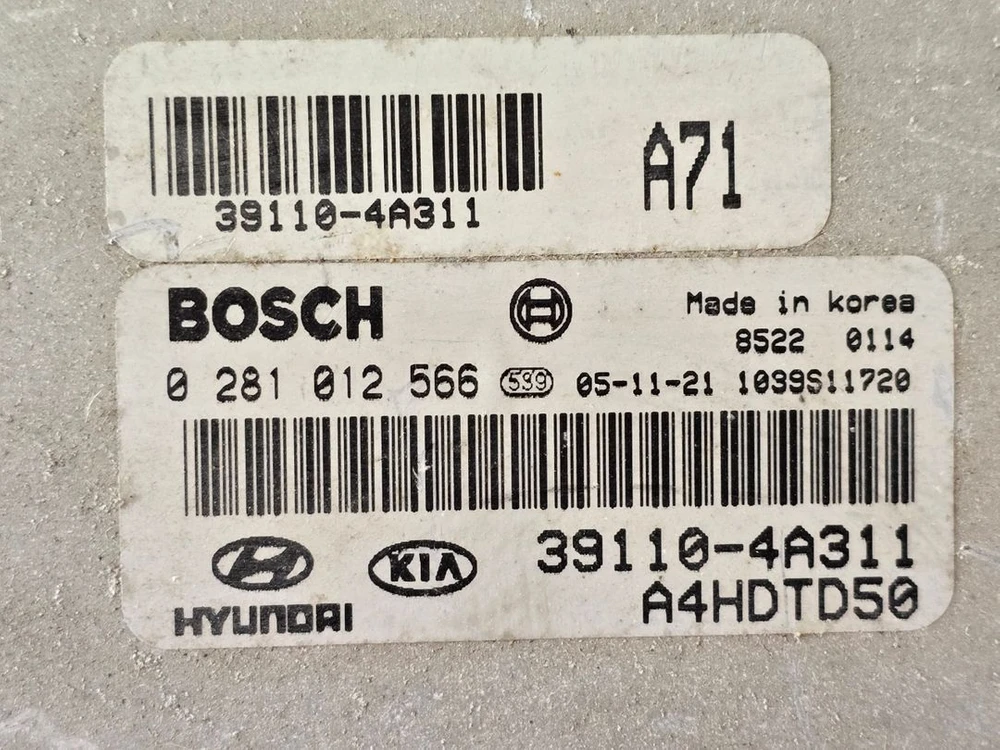 (중고) 현대 포터2 중고 ECU (초기화완료제품) 39110-4A311 / 391104A311 이미지